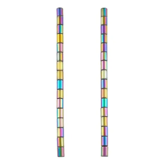Rainbow Reconstituted Hematite Tube Beads, 8mm by Bead Landing&trade; {4}