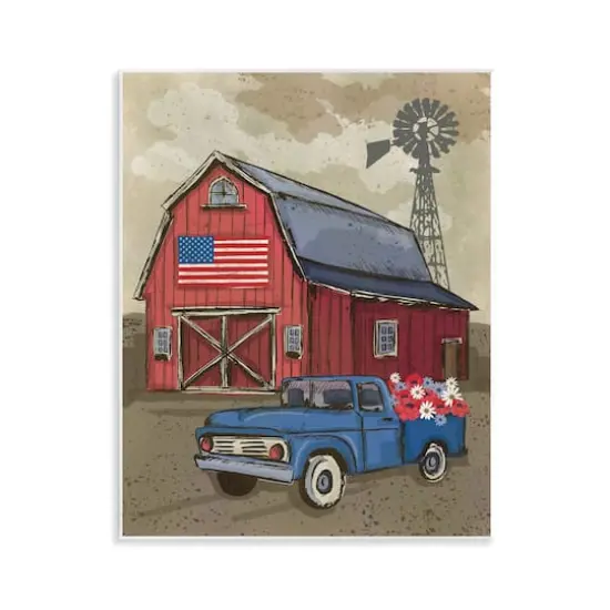 Stupell Industries Vintage Americana Barn Wall Plaque Art {1}