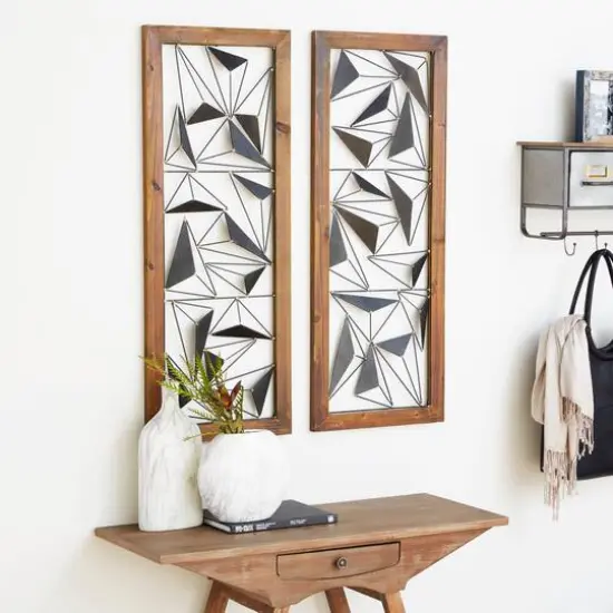 Black & White Geometric Metal Wall Art Set, 2ct. {7}