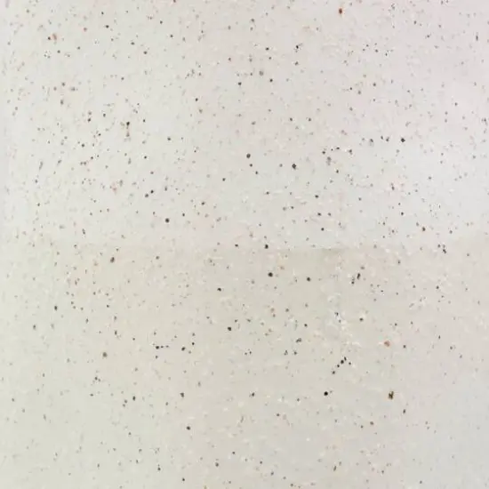 20" Cream Ceramic Abstract Wavy Vase with Textured Speckled Detailing {3}