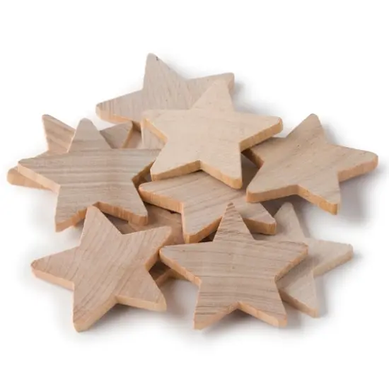 1.5" Birchwood Stars, 10ct. by Make Market&reg; {1}