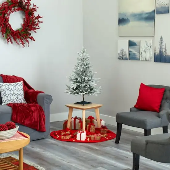 3ft. Pre-Lit Manchester Spruce Artificial Christmas Tree, Clear LED Lights {6}