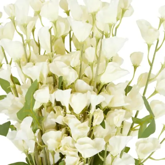 35" White Sweet Pea Artificial Flower Stem, 12ct. {6}