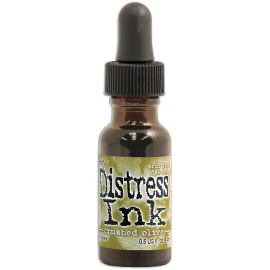 Tim Holtz Distress&reg; Ink Pad Reinker Crushed Olive {1}