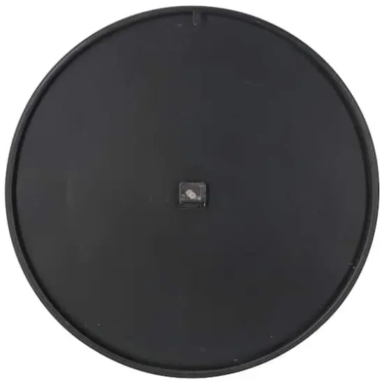 31" Modern Black & Gold Metal Wall Clock {9}