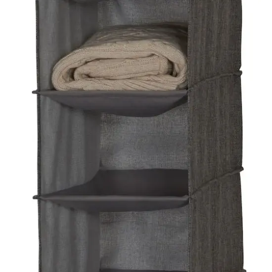 Household Essentials 10-Shelf Wide Hanging Shoe Organizer Gray {6}