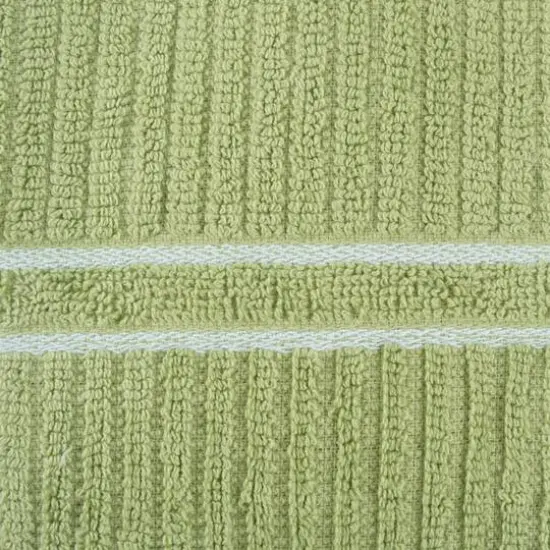 DII&reg; Striped Ribbed Terry Dish Towels, 6ct. Green/White {7}