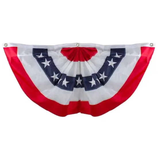 Patriotic Americana Pleated Bunting Flag, 24" x 48" {1}