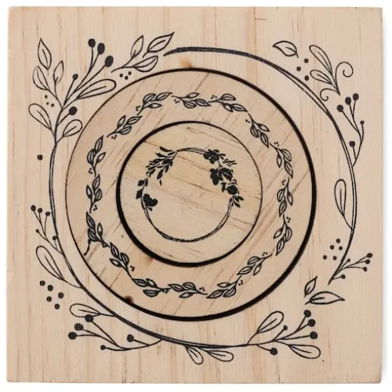 Nesting Circle Wreath Wood Stamp Set by Recollections&trade; {6}
