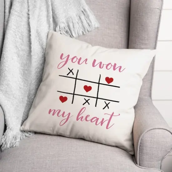 Won My Heart Throw Pillow {4}