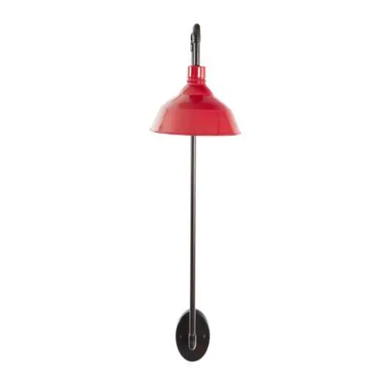 Hello Honey&reg; 33" Metal Wall Sconce with Round Shade Red {9}