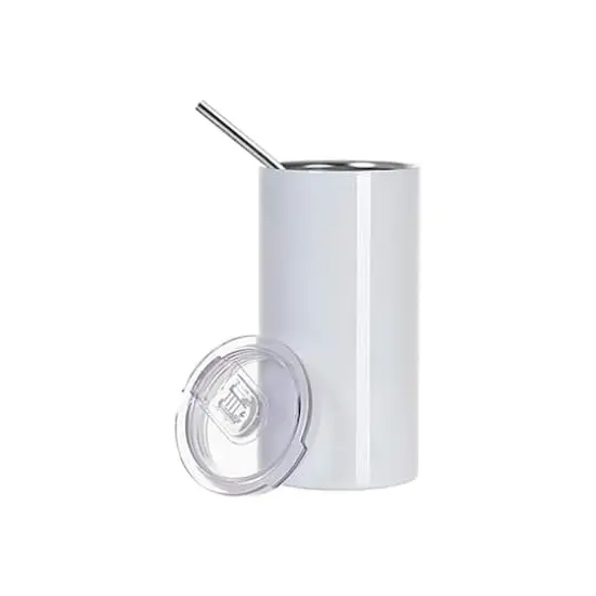 Craft Express 4ct. 20oz. White Stainless Steel Mug with Slide Lid {3}