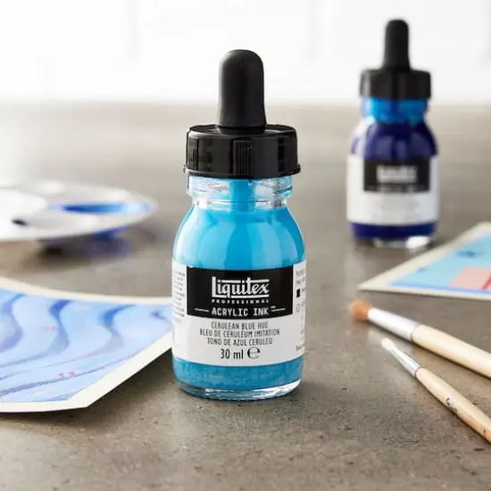 Liquitex® Professional Acrylic INK!, 1oz.Cerulean Blue Hue {3}