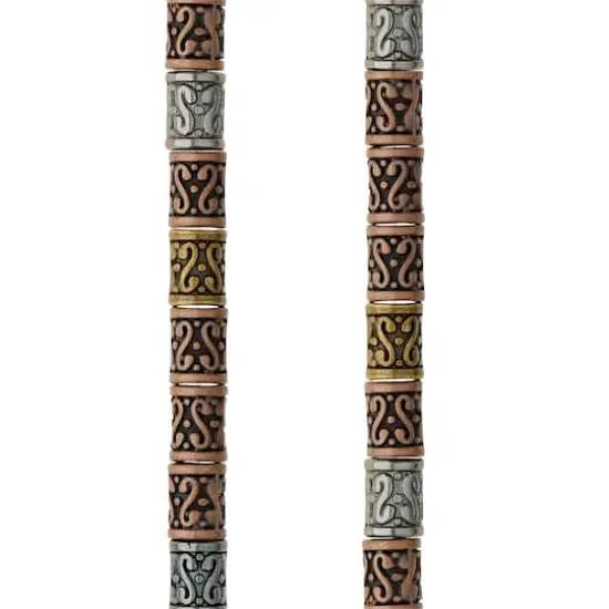 Metal Carved Tube Beads, 9mm by Bead Landing&trade; {1}
