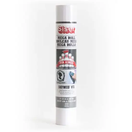 Siser&reg; EasyWeed&reg; Heat Transfer Vinyl Mega Roll, 60" White {1}