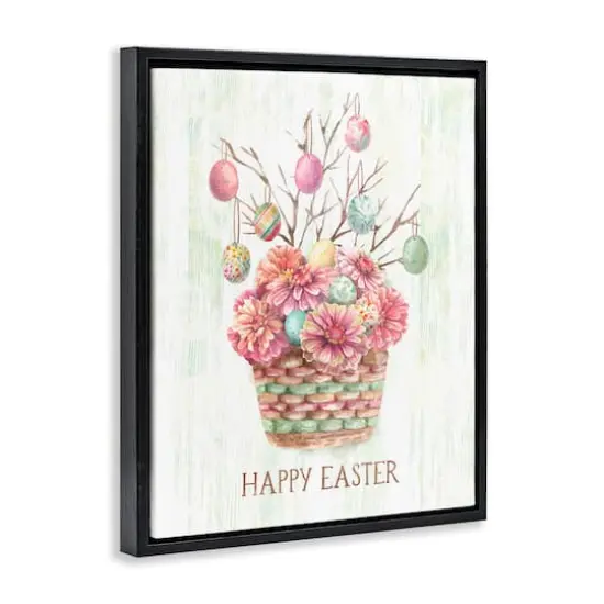 Stupell Industries Happy Easter Bouquet Floater Framed Art Black {4}