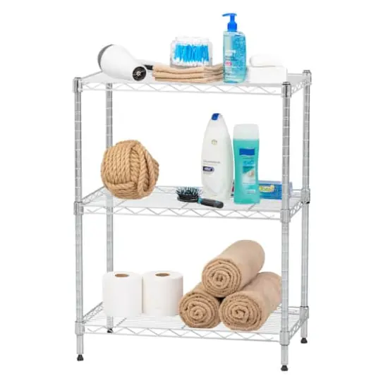 Iris&reg; 30" Silver 3-Tier Wire Rack Shelf {4}