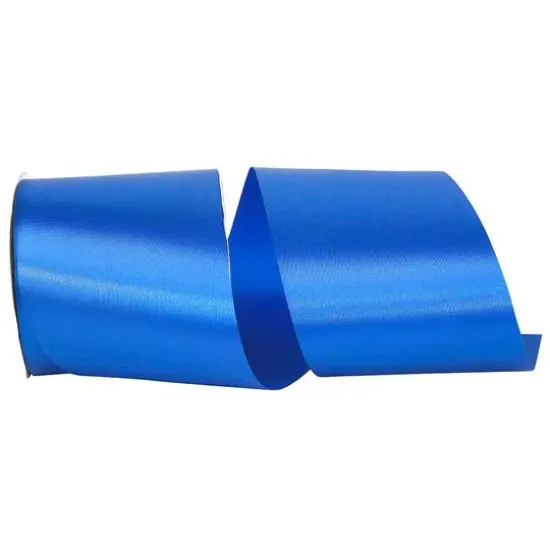 JAM Paper 4" x 50yd. Satin Allure Single Face Ribbon Batik Blue {1}