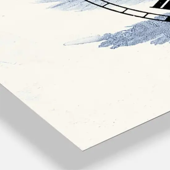 Designart 'Forest Ferns Blue Farmhouse Multipanel Wall Clock {4}