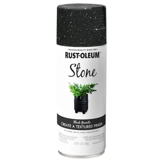 Rust-Oleum&reg; Stone Spray Paint Black Granite {1}
