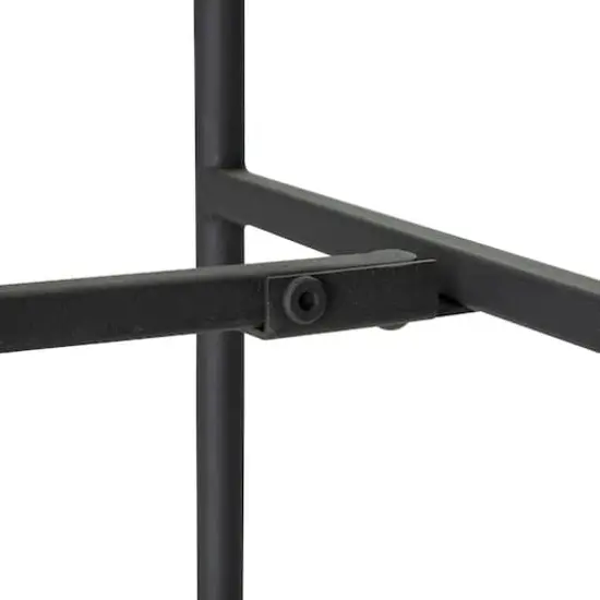 Glitzhome&reg; Whitewashed Metal Plant Stand Set {9}