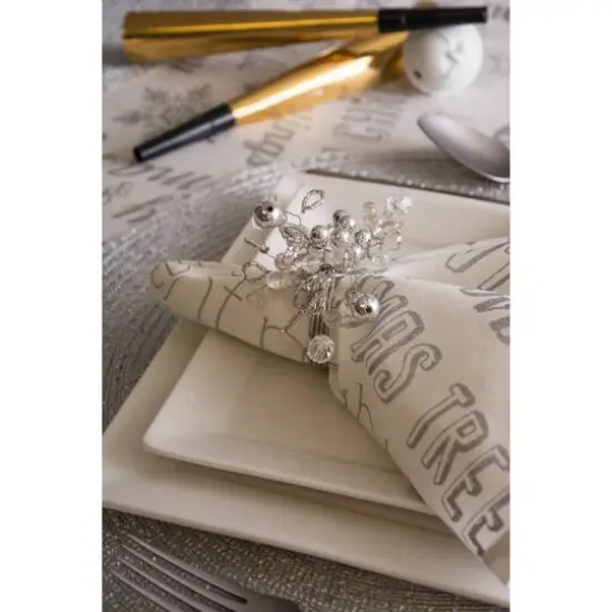DII&reg; Silver Christmas Collage Napkin Set, 6ct. {7}
