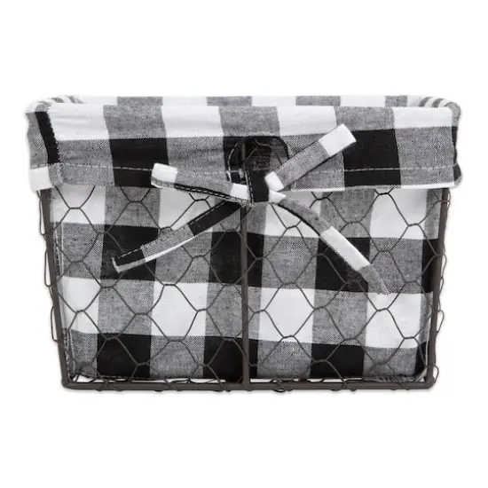 DII&reg; Black & White Checkered Chicken Wire Basket Set {3}