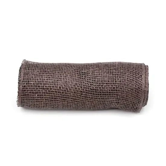 10" x 19ft. Chocolate Brown Poly Burlap Mesh by Celebrate It&trade; {5}