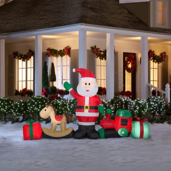 4ft. Airblown&reg; Inflatable Santa & Toys Collection Scene {3}