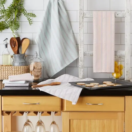 Daisy Dobby Dishtowel & Dishcloth (Set of 6) {6}