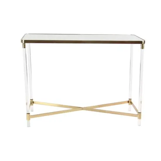 3.5ft. Clear Contemporary Acrylic Console Table {1}