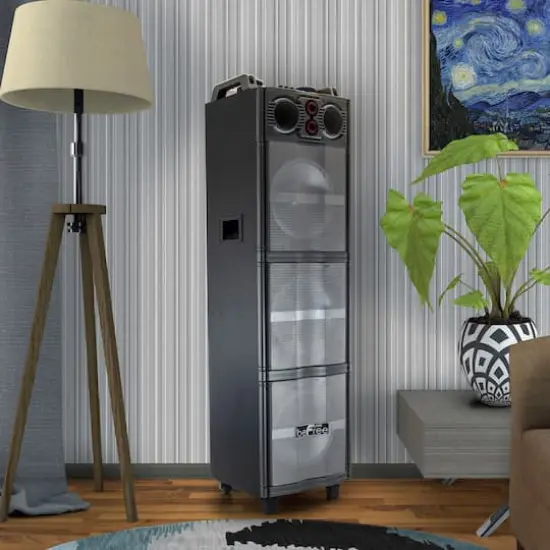 beFree Sound Triple 10" Portable Bluetooth Subwoofer Speaker With Party Lights {5}