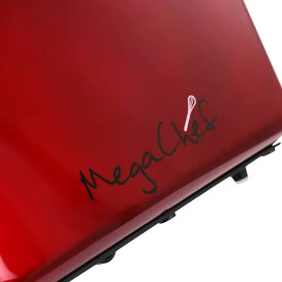 MegaChef Red 4 Slice Toaster in Stainless Steel {7}