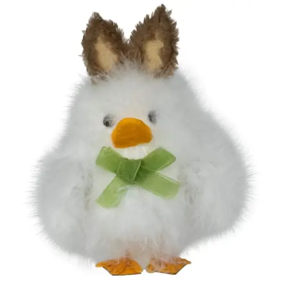 5.5" White Easter Duck Accent with Bunny Ears {1}