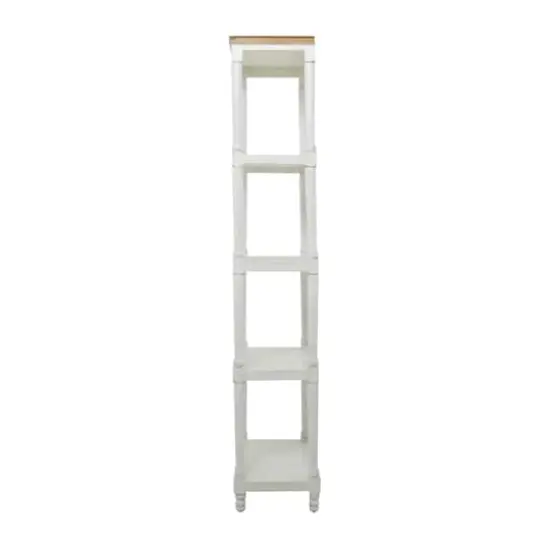 White Farmhouse Shelving Unit, 23" x 13" x 72" {3}
