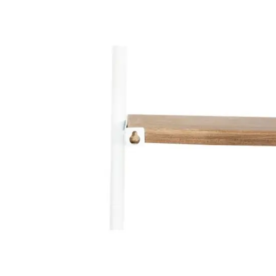 Hello Honey&reg; White Wall Clock with 2 Shelves & 3 Hooks {3}