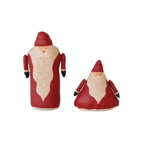 Hello Honey&reg; 5.5" Red & Cream Hand-Painted Canvas Santa {4}