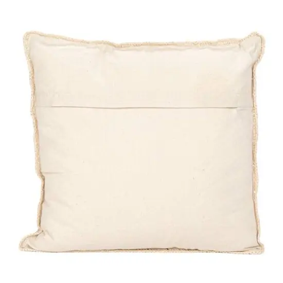 Hello Honey&reg; 18" Multicolor Block Pattern Crocheted Square Pillow {7}