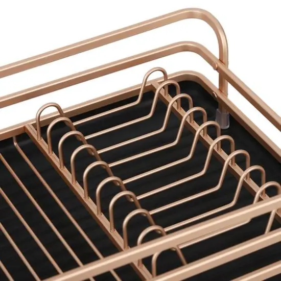 NEX&trade; Rose Gold Aluminum Compact Dish Drying Rack {4}
