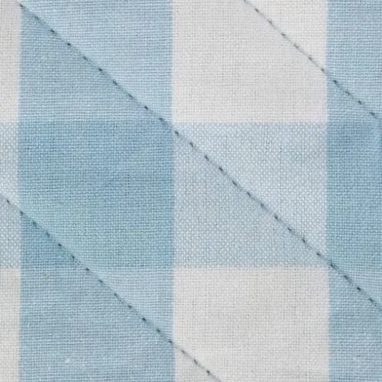 DII&reg; Light Blue Buffalo Check Oven Mitt & Pot Holder Set {6}