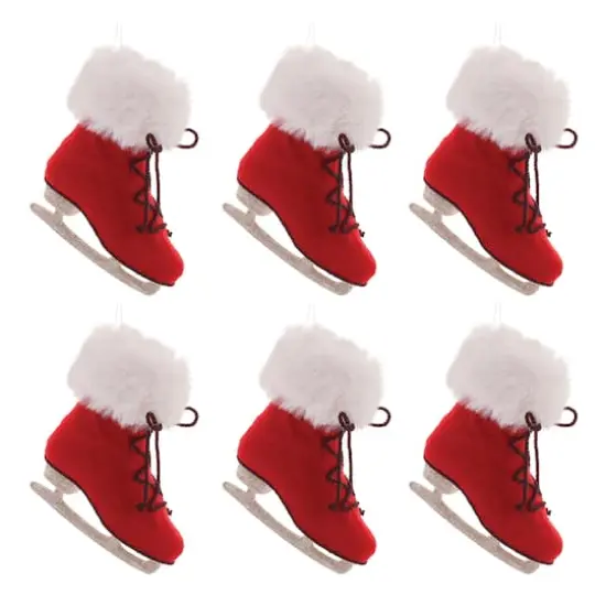 7.25" Fluffy Ice Skate Ornaments, 6ct. {1}