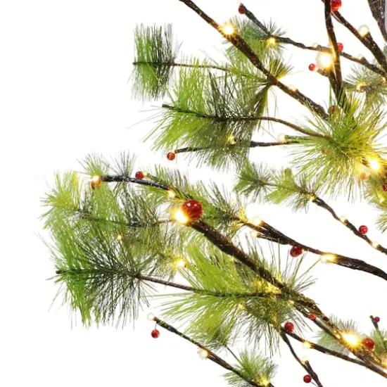 4ft. Pre-Lit Twig Tree, White LED Twinkle Lights {3}