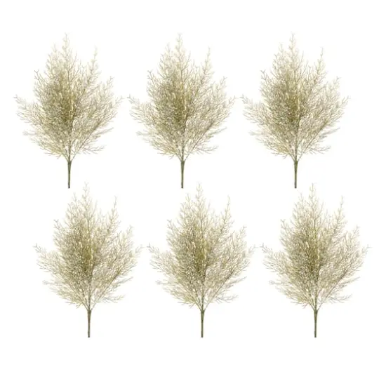 Glittered Green Cedar Sprays, 6ct. {1}