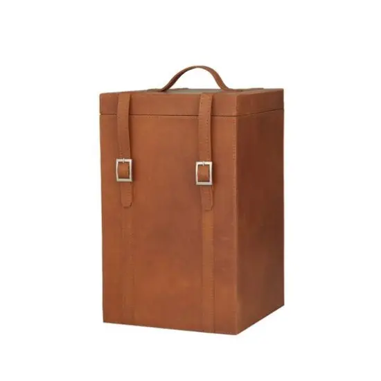 Tan Modern Wine Holder, 9" x 10" x 16" {1}