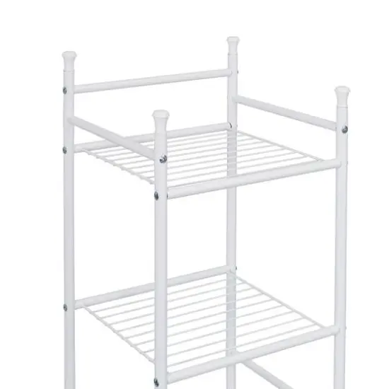 Honey Can Do White 6-Tier Bathroom Storage Shelving Unit {4}