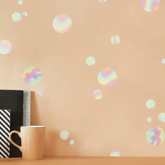 RoomMates Holographic Circle Peel & Stick Wall Decals {4}