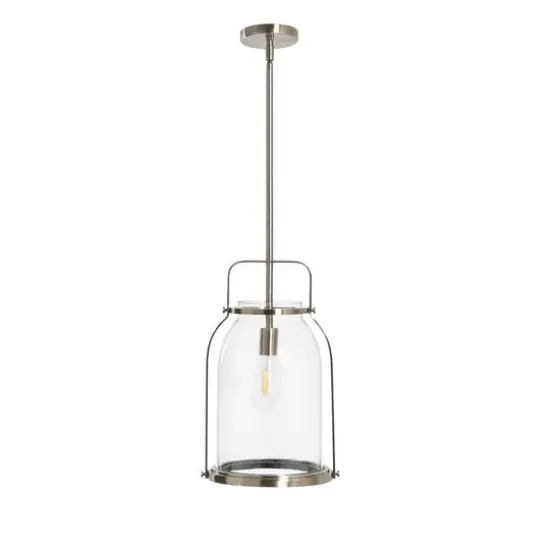 Hello Honey&reg; Robert Stevenson Lighting Channing Metal & Glass Ceiling Light Polished Nickel {11}