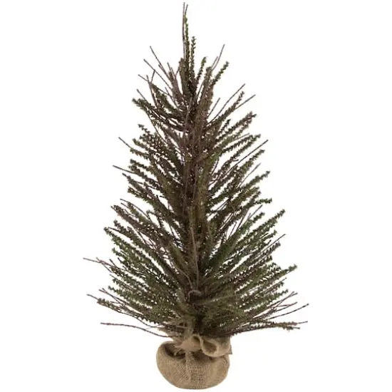 2ft. Unlit Green & Brown Warsaw Twig Artificial Christmas Tree with Burlap Base {1}