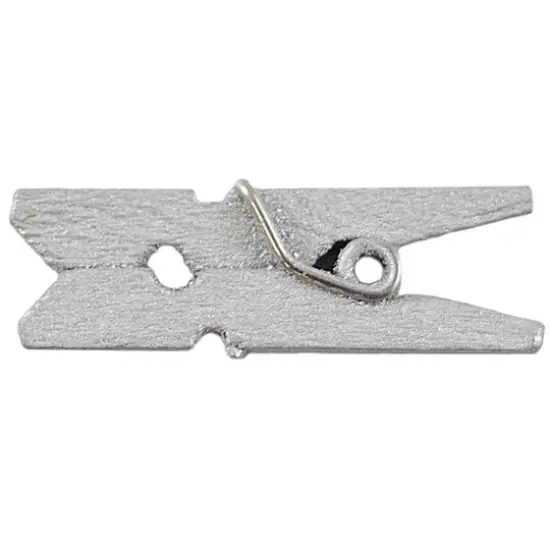 JAM Paper 7/8" Wood Clothespins, 100ct. Silver {5}