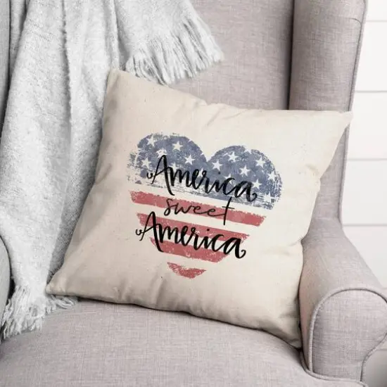 America Sweet America Throw Pillow {3}